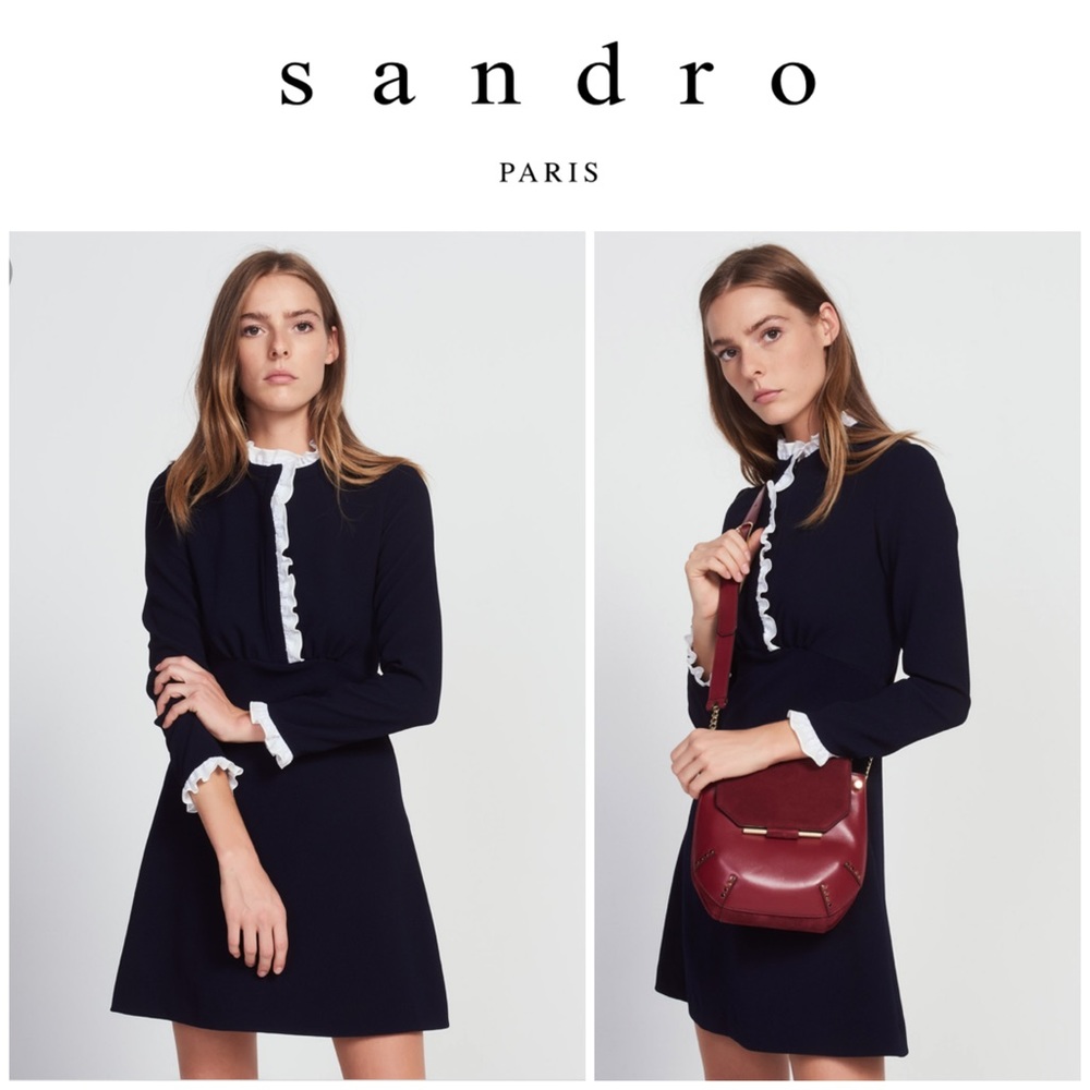 Sandro “Natalia” ruffle trim dress 1 (US S)
